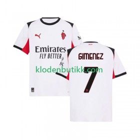 AC Milan Santiago Gimenez 7 Borte Fotballdrakt 2025/26 Kortermet